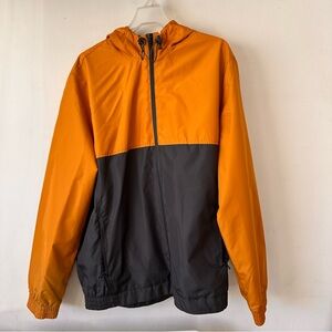 Goodfellow & Co Two-Tone Windbreaker in Orange and Black